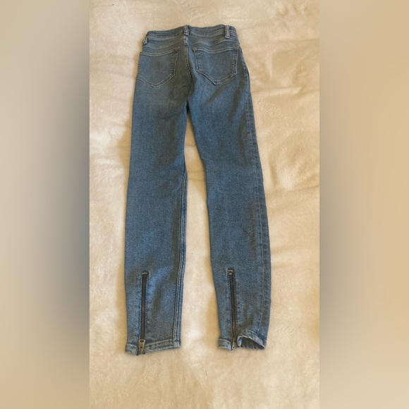All Saints skinny Grace zip Jeans 24 - Picture 6 of 8